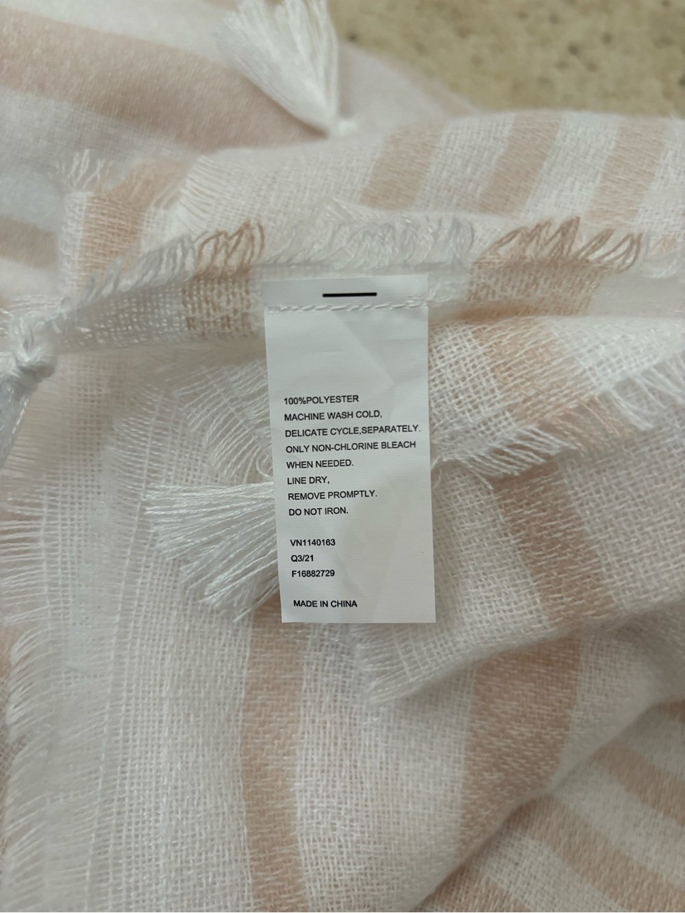 Pink & White Striped Blanket - Picture 2 of 5